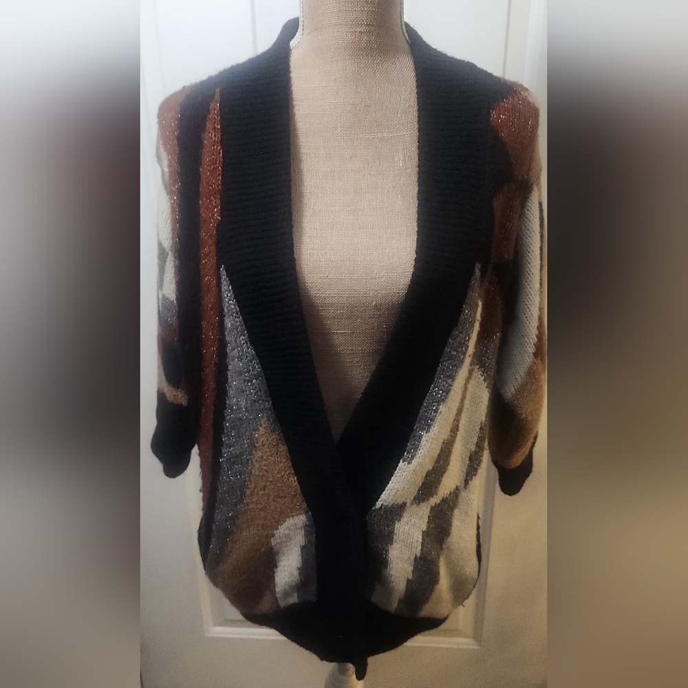 Vintage Bramble Lane 90s Colorblock Sweater with pockets Size M